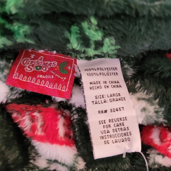 NWT A Christmas Story Unisex Green Fleece Pajama Pants Size L - Picture 3 of 5